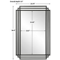 Uttermost Amherst Black Iron Mirror