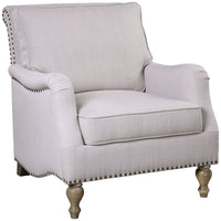 Uttermost Armstead Antique White Armchair
