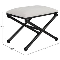 Uttermost Andrews White Small Bench