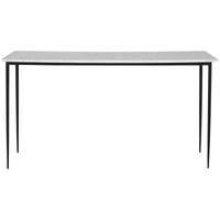 Uttermost Nightfall White Marble Console Table