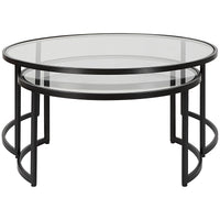 Uttermost Rhea Black Nesting Coffee Tables, 2-Piece Set
