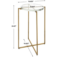 Uttermost Star-Crossed Glass Accent Table