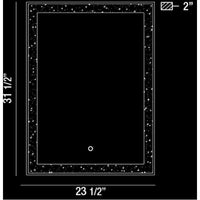 Eurofase Back-lit LED Rectangular Crystal Mirror