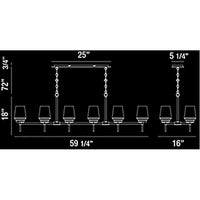 Eurofase Manchester 12-Light Linear Chandelier