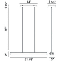 Eurofase Landor 32-Inch Linear Pendant