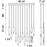 Eurofase Cumberland 40-Inch Linear Chandelier