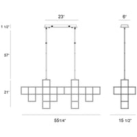 Eurofase Ferro 13-Light Linear LED Chandelier