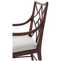 Theodore Alexander A Delicate Trellis Armchair, Set of 2