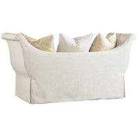 Hickory White Settee with Dressmaker Skirt