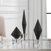 Uttermost Alize Black Sculptures, 3-Piece Set