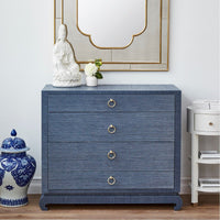 Ming Large 4-Drawer Chest in Blue
