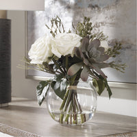 Uttermost Belmonte Floral Bouquet and Vase
