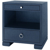 Villa & House Frances 2-Drawer Side Table - Navy Blue