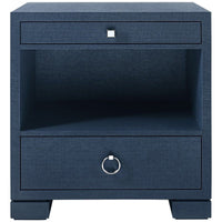 Villa & House Frances 2-Drawer Side Table - Navy Blue