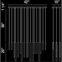 Eurofase DESIGNWL2017 Santana 18-Light Linear Led Chandelier