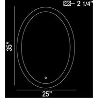 Eurofase DESIGNWL2017 Led Oval Edge-Lit Led Mirror