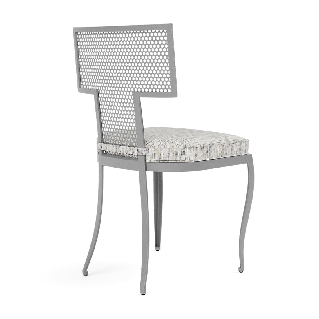 Made Goods Hadley Metal Outdoor Dining Chair in Danube Mix Beige Fabric