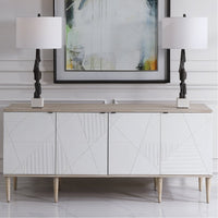 Uttermost Tightrope 4-Door Modern Sideboard Cabinet