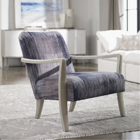 Uttermost Watercolor Gray Chenille Accent Chair