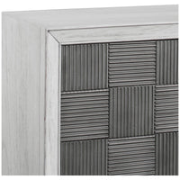 Uttermost Checkerboard 4-Door Gray Cabinet