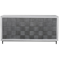 Uttermost Checkerboard 4-Door Gray Cabinet