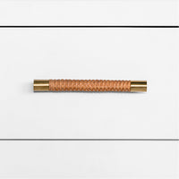 Worlds Away 2-Drawer Side Table with Rattan Wrapped Handles