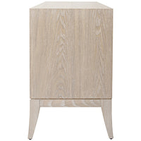 Worlds Away Sabre Leg 2-Drawer Side Table with Brass Swing Handle