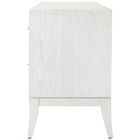 Worlds Away Sabre Leg 2-Drawer Side Table with Brass Swing Handle