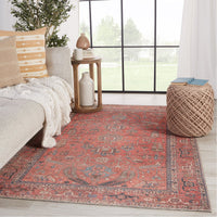Jaipur Kindred Galina Oriental Floral Red Blue KND08 Rug