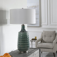 Uttermost Scouts Deep Green Table Lamp