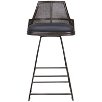 Baker Furniture Hayes Swivel Bar Stool in Dark Tobacco MCO323