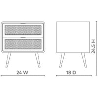Villa & House Malmo 2-Drawer Side Table - White