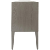 Worlds Away Fluted 6-Drawer Buffet with Brass Knobs