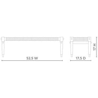 Villa & House Rope Bench - White