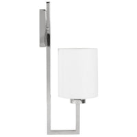 Worlds Away White Linen Shade Sconce