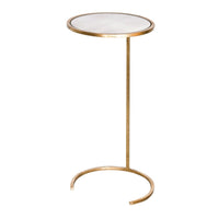 Worlds Away Round Cigar Table with Antique Mirror Top