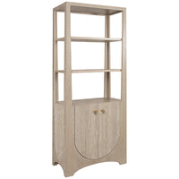 Worlds Away Etagere with 2-Door Fluted Cabinet
