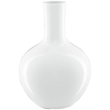 Currey and Company Imperial White Small Gourd Vase
