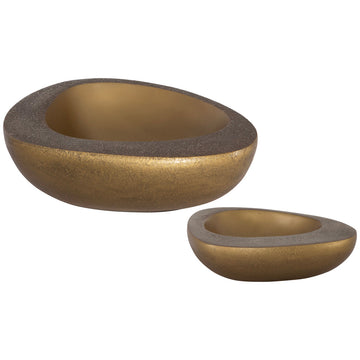 Uttermost Ovate Brass Bowls, 2-Piece Set