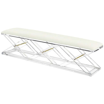 Interlude Home Asher King Bench - Shell