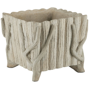 Currey and Company Square Faux Bois Planter