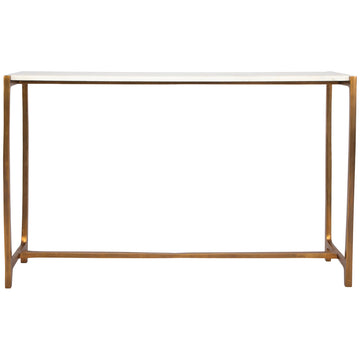 Uttermost Affinity White Marble Console Table