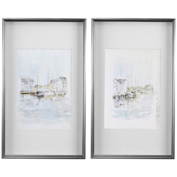 Uttermost New England Port Framed Prints, Set of 2