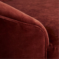 Arteriors Turner Small Sofa - Paprika Velvet