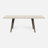 Made Goods Alder Rectangular Dining Table in Stone Top