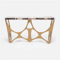 Made Goods Calloway Modernist Wood Top Console Table