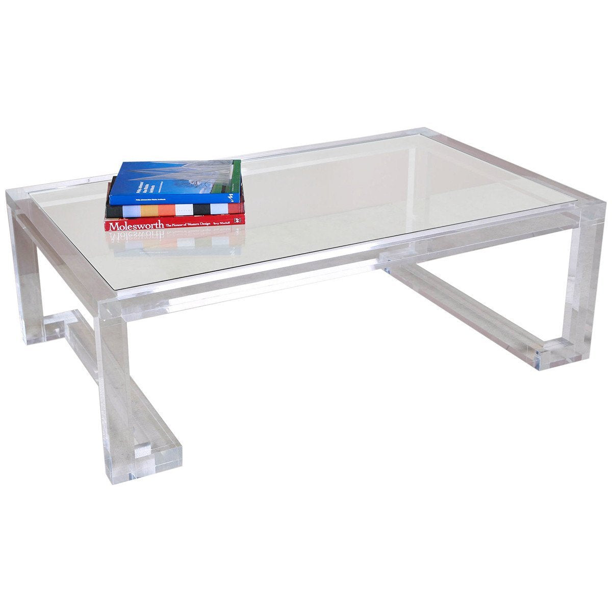 Interlude acrylic online coffee table