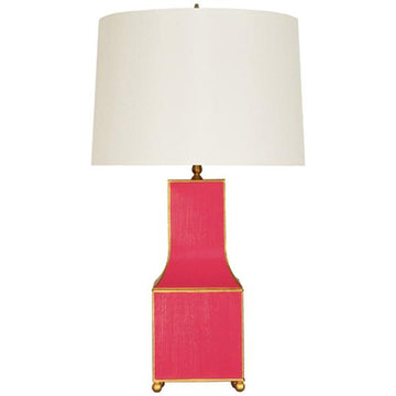 Worlds Away Hand Painted Pagoda Table Lamp with Gold Trim