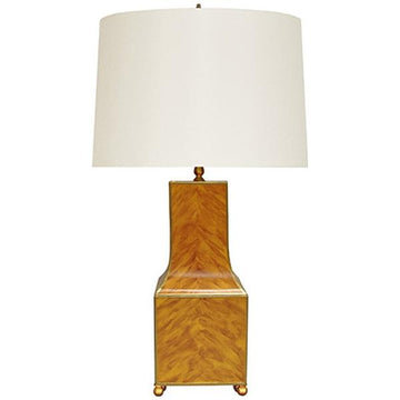 Worlds Away Hand Painted Pagoda Table Lamp in Tortoise Shell