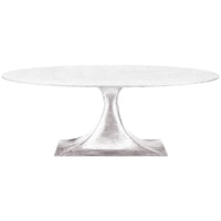 Villa & House Stockholm 79-Inch Oval Dining Table, Nickel